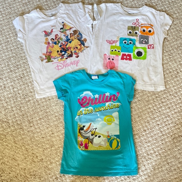 DISNEY girls t-shirts - size 10 - Picture 1 of 8